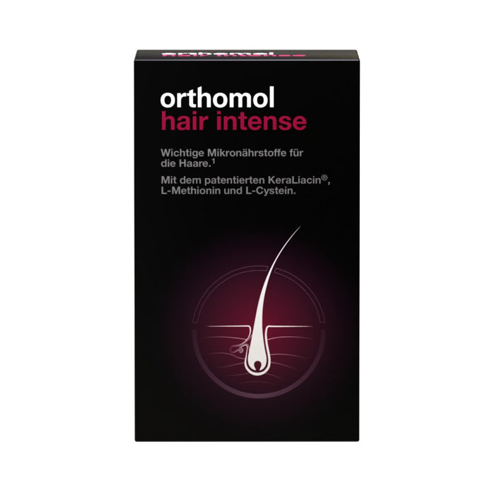 Orthomol Hair Intense - Mikronährstoffe für schönes Haar - mit Biotin, Kupfer und Zink - Kapseln, 60 pcs. Daily portions