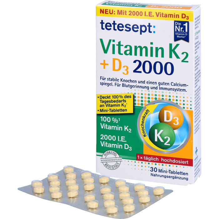 tetesept Vitamin K2+D3 2000, 30 St TAB