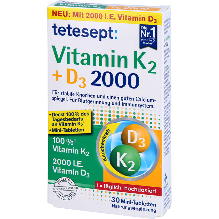 tetesept Vitamin K2+D3 2000, 30 St TAB