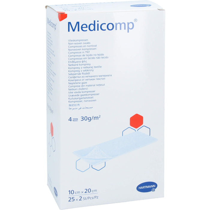 Medicomp steril 10x20 cm 4F, 25X2 St KOM