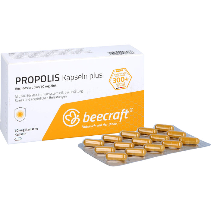 beecraft Propolis Kapseln Plus hochdosiert, 60 pcs. Tablets