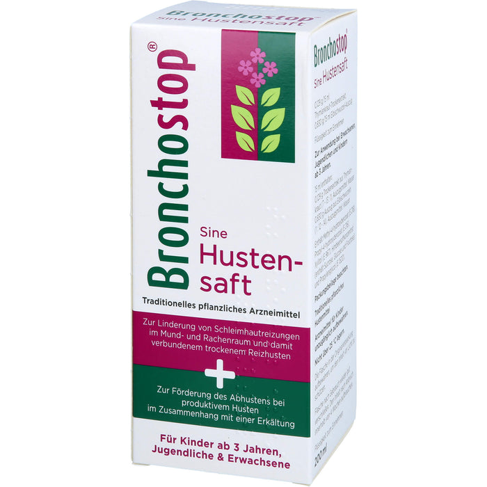 Bronchstop Sine Hustensaft, 200 ml Solution