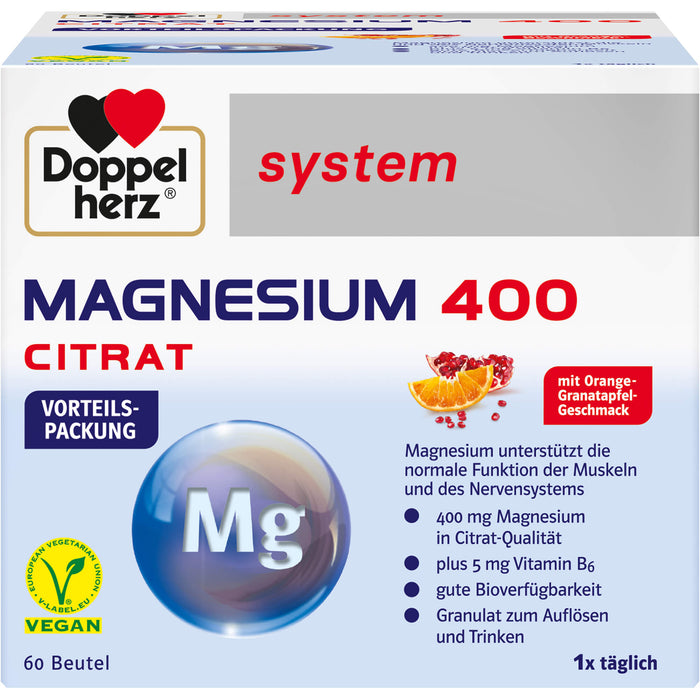 Doppelherz Magnesium 400 Citrat system, 60 pcs. Sachets