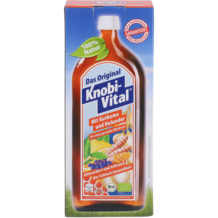 Das Original KnobiVital  Lösung mit Kurkuma und Holunder Bio für einen gesunden Blutdruck, 960 ml Solution