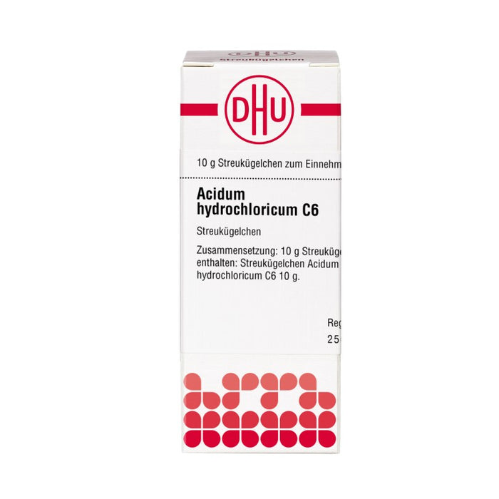 Acidum hydrochloricum C6 DHU Globuli, 10 g GLO