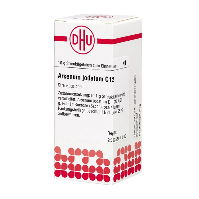 Arsenum jodatum C12 DHU Globuli, 10 g GLO