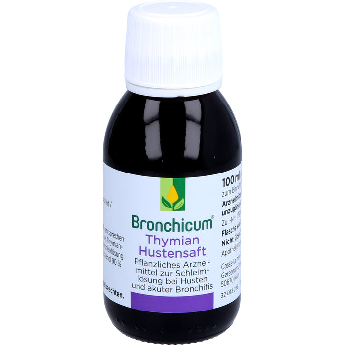 Bronchicum Thymian Hustensaft zur Schleimlösung bei Husten und akuter Bronchitis, 100 ml Lösung