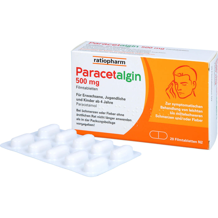 Paracetalgin 500 mg Filmtabletten, 20 St. Tabletten