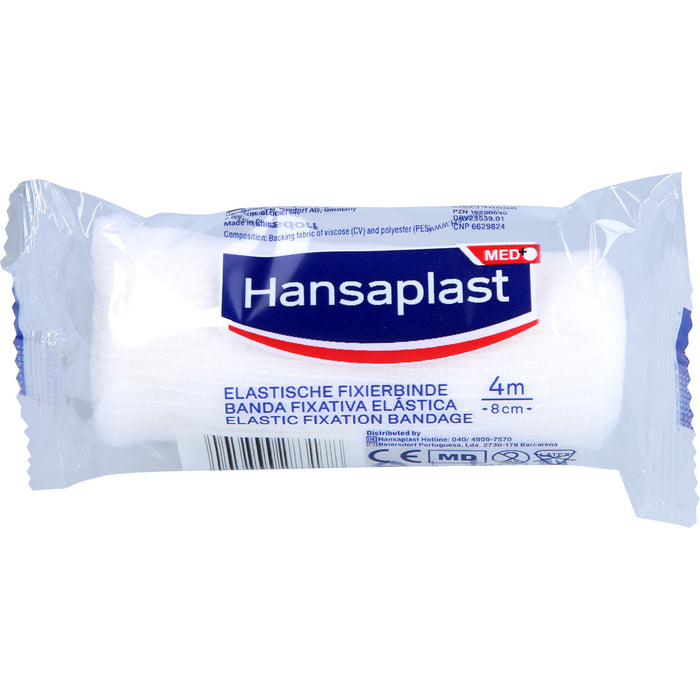 Hansaplast elastische Fixierbinde gekreppt 4 m x 8 cm, 1 St. Verband