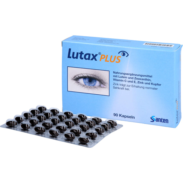 Santen Lutax Plus Kapseln zur Erhaltung normaler Sehkraft, 90 pcs. Capsules