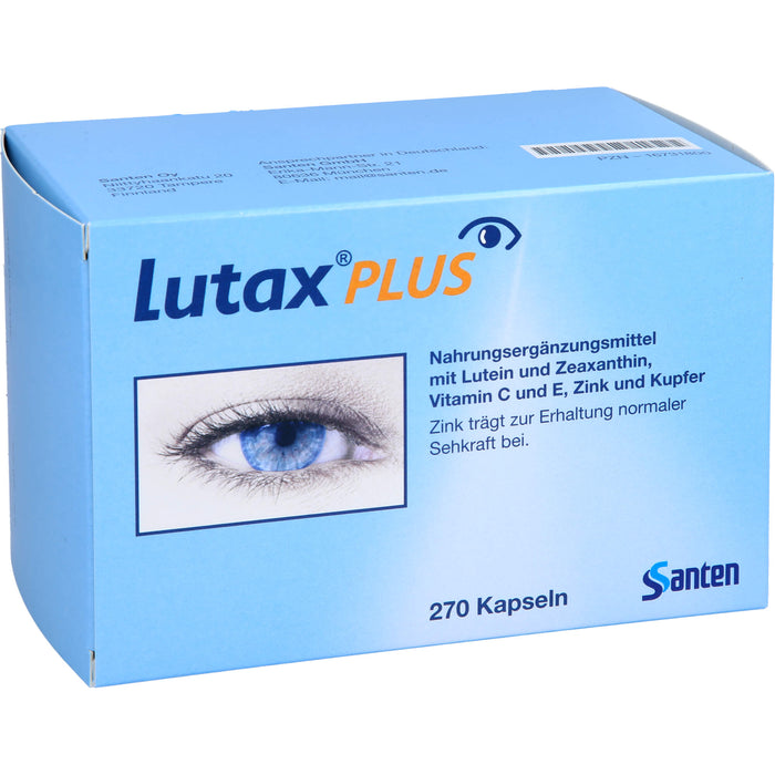 Santen Lutax Plus Kapseln zur Erhaltung normaler Sehkraft, 240 pc Capsules