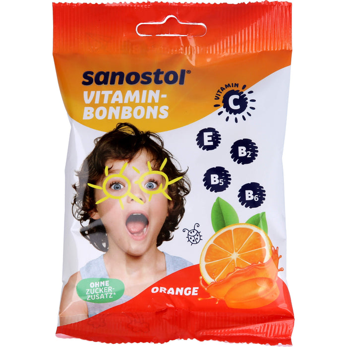 Sanostol Vitamin-Bonbons Orange, 75 g Candies