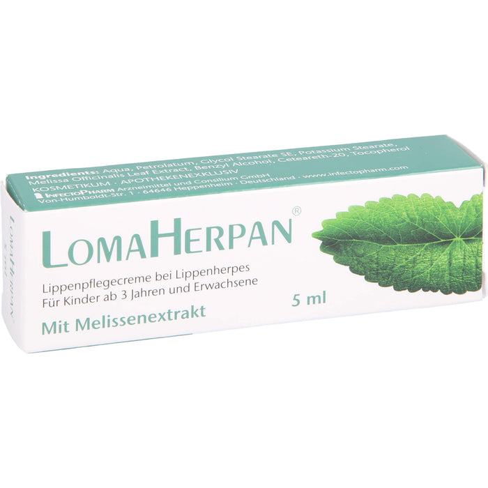 Lomaherpan Lippenpflegecreme mit Melissenextrakt, 5 ml Creme