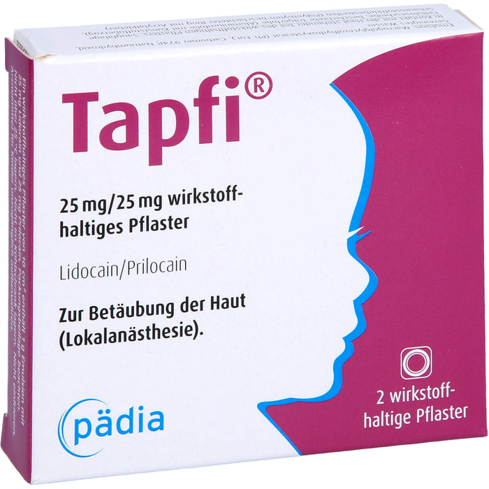 Tapfi 25 mg/25 mg wirkstoffhaltiges Pflaster, 2 St PFL