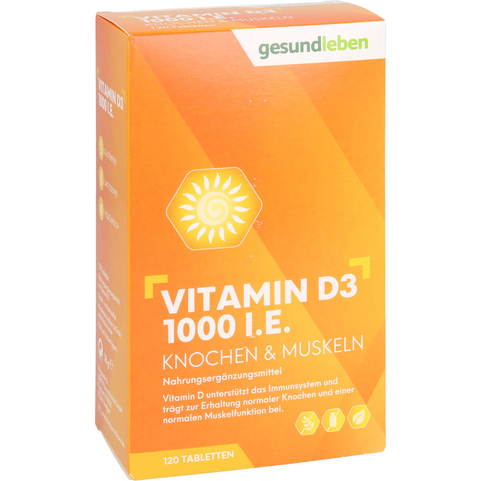 gesund leben Vitamin D3 1000 I.E., 120 St TAB