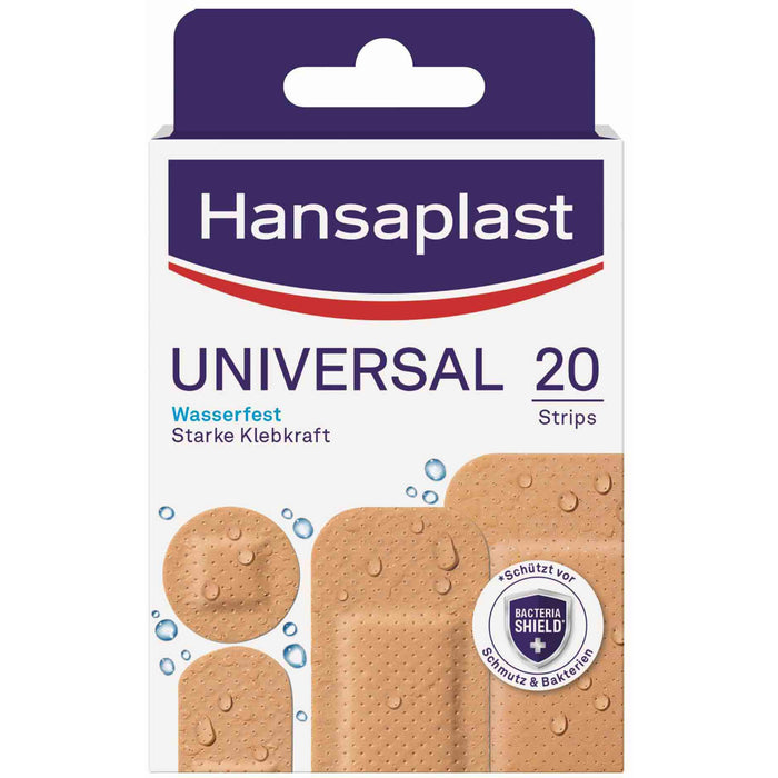 Hansaplast Universal Pflaster Wasserfest 20 Str, 20 pc Pansement