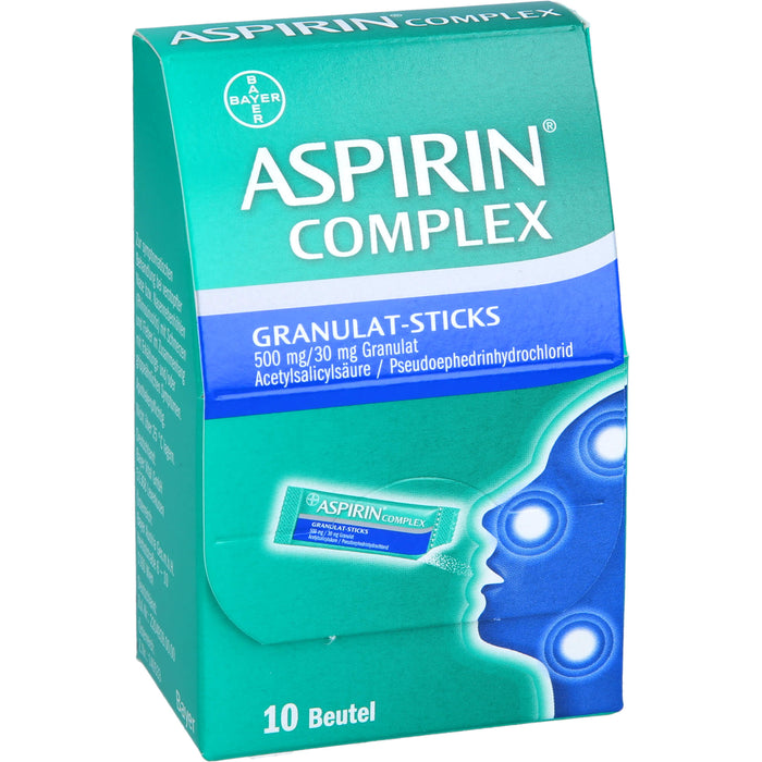 Aspirin Complex Granulat-Sticks 500 mg/30 mg Granulat, 10 pcs. Sachets