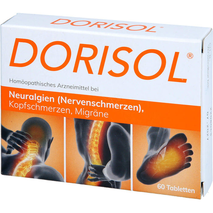 Dorisol Tabletten bei Neuralgien, Kopfschmerzen und Migräne, 60 pc Tablettes