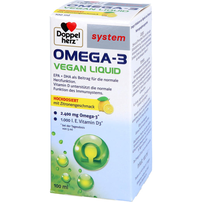 Doppelherz Omega-3 Vegan Liquid system, 100 ml FLU