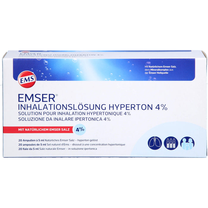 Emser Inhalationslösung hyperton 4%, 20 pc Ampoules