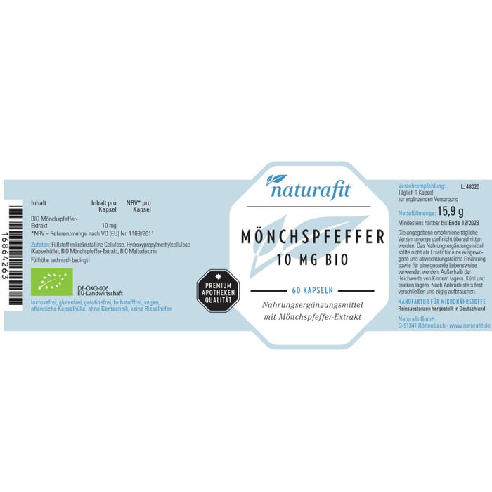 Naturafit Moenchspfeffer, 60 St KAP