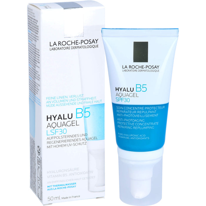 LA ROCHE-POSAY Hyalu B5 LSF 30 aufpolsterndes und regenerierendes Aquagel mit hohem Lichtschutz, mit Hyaluronsäure, 50 ml Gel