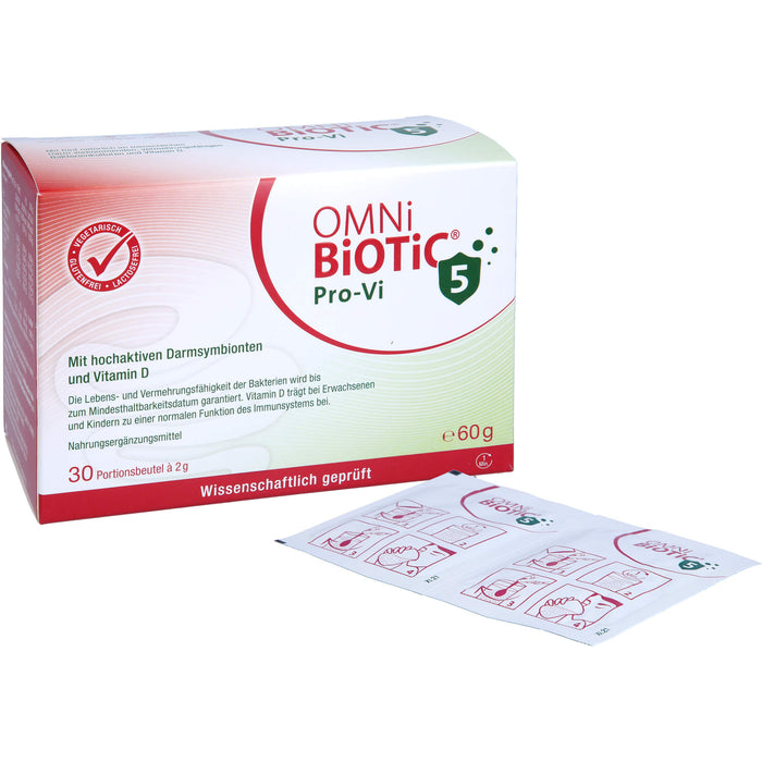 OMNi-BiOTiC ProVi-5 Pulver mit hochaktiven Darmsymbionten und Vitamin D, 30 pc Sachets