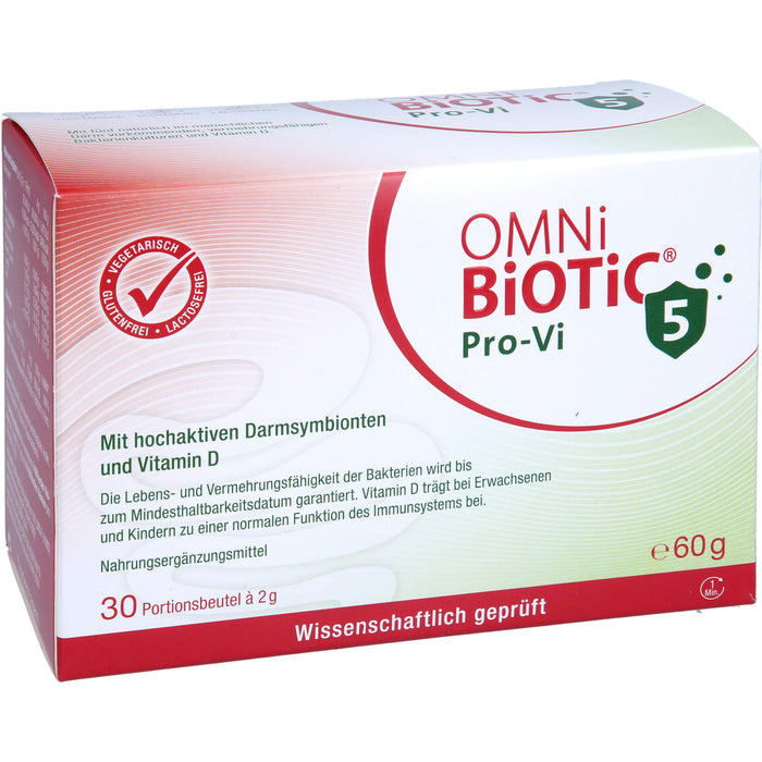 OMNi-BiOTiC ProVi-5 Pulver mit hochaktiven Darmsymbionten und Vitamin D, 30 pcs. Sachets