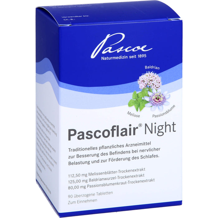 Pascoflair Night Tabletten zur Besserung des Befindens bei nervlicher Belastung und zur Förderung des Schlafes, 90 pc Tablettes