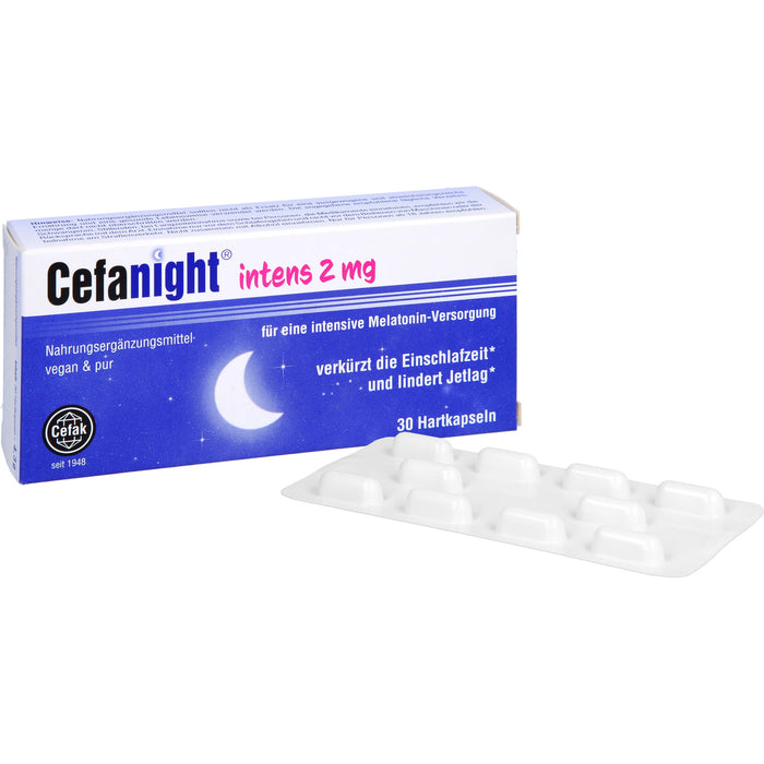 Cefanight intens 2 mg Tabletten verkürzt die Einschlafzeit und lindert Jetlag, 30 pc Tablettes