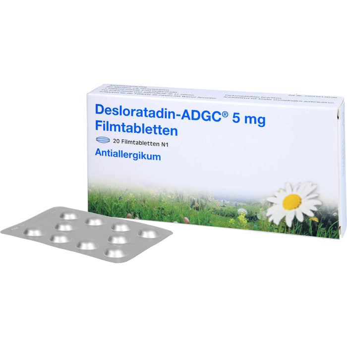 DESLORATADIN ADGC 5 mg Filmtabletten, 20 pc Tablettes