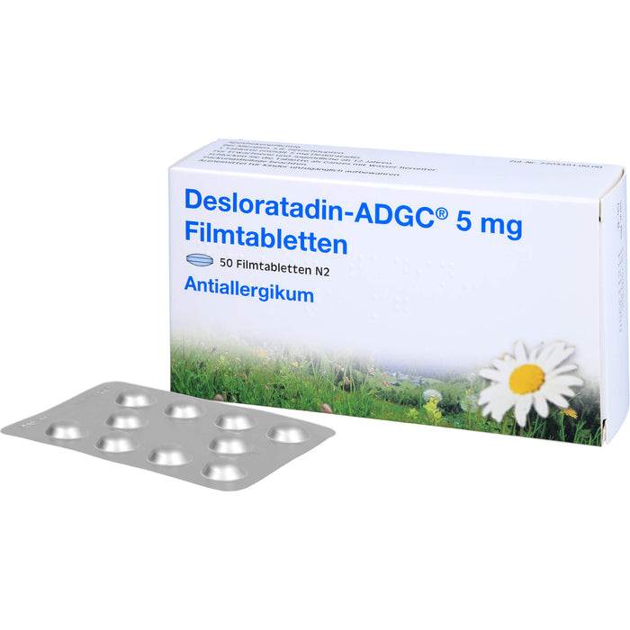 DESLORATADIN ADGC 5 mg Filmtabletten, 50 pc Tablettes