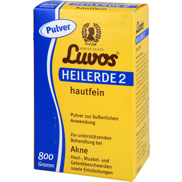 Luvos Heilerde 2 hautfein bei Akne, Haut-, Muskel-und Gelenkbeschwerden sowie Entzündungen, 800 g Powder