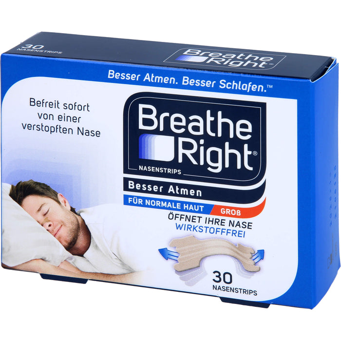 Besser Atmen Breathe Right Nasenpflaster beige gro, 30 St. Pflaster