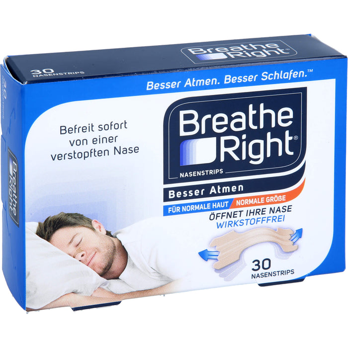 Besser Atmen Breathe Right Nasenpflaster beige normal, 30 pcs. Patch