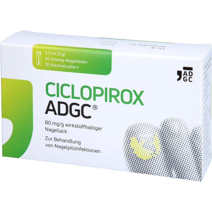 CICLOPIROX ADGC 80 mg/g wirkstoffhaltiger Nagellack, 3.3 ml Wirkstoffhaltiger Nagellack