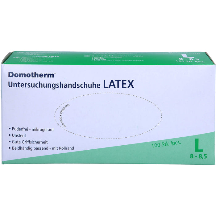 Domotherm Untersuchungshandschuhe Latex L, 100 St HAS