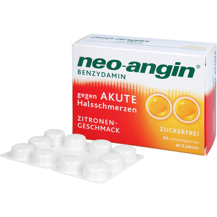 neo-angin Benzydamin gegen akute Halsschmerzen Zitronengeschmack, 3 mg Lutschtabletten, 40 St LUT