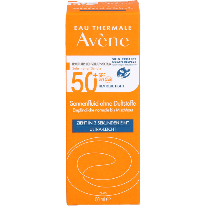 Avène Sonnenfluid ohne Duftstoffe 50+, 50 ml Emulsion