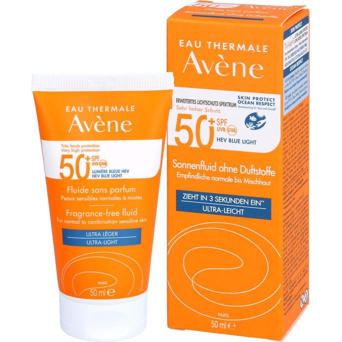 Avène Sonnenfluid ohne Duftstoffe 50+, 50 ml Emulsion