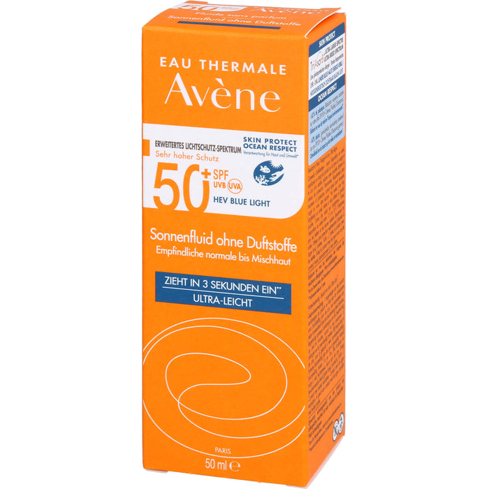 Avène Sonnenfluid ohne Duftstoffe 50+, 50 ml Emulsion