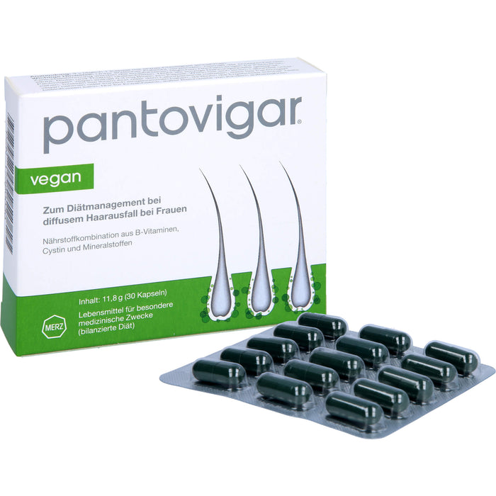 Pantovigar vegan Kapseln bei diffusem Haarausfall bei Frauen, 30 pc Capsules