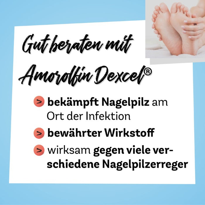 Amorolfin Dexcel 50 mg/ml Lösung bei Nagelpilzinfektionen, 5 ml Wirkstoffhaltiger Nagellack