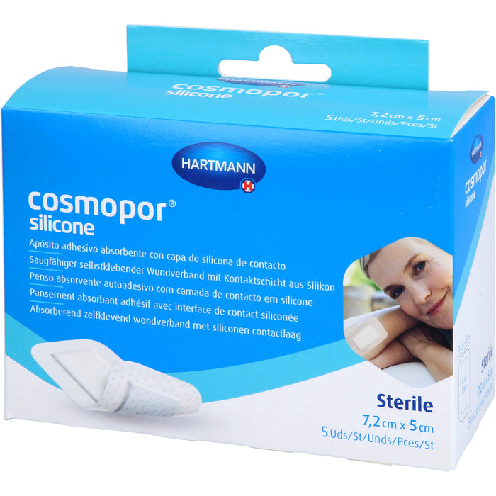 Cosmopor silicone 7,2x5cm P5, 5 St VER