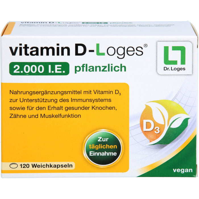 vitamin D-Loges 2,000 I.E. pflanzlich, 120 St WKA