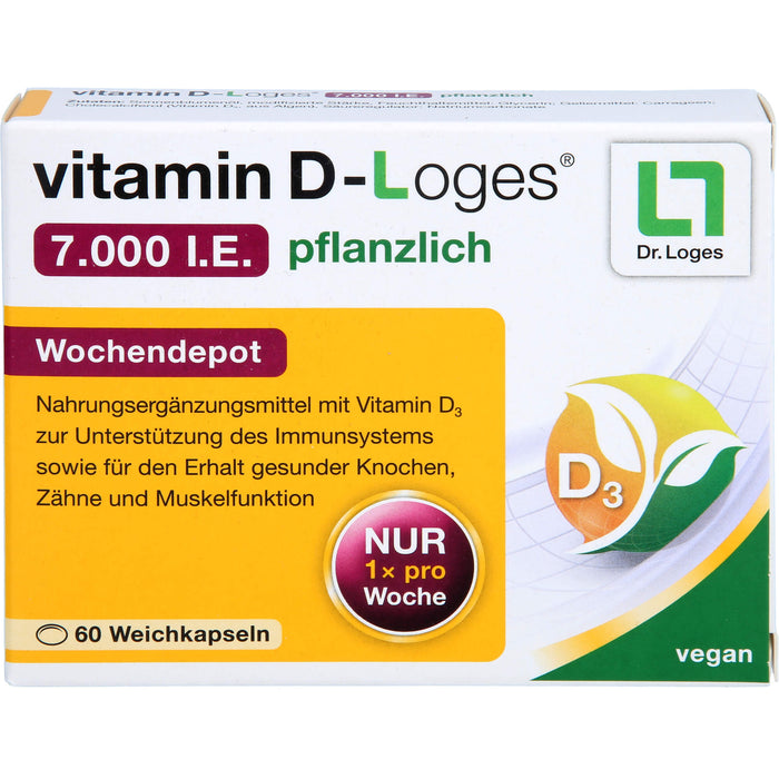 Vitamin D-Loges 7.000 I.E. pflanzliche Weichkapseln, 60 pc Capsules