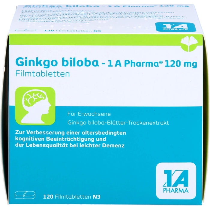 Ginkgo biloba - 1 A Pharma 120 mg Filmtabletten, 120 St FTA