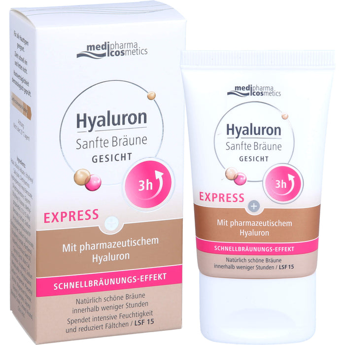 medipharma cosmetics Hyaluron Sanfte Bräune Gesicht, 30 ml Crème