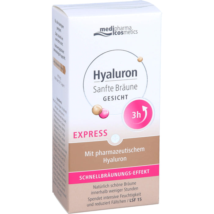 medipharma cosmetics Hyaluron Sanfte Bräune Gesicht, 30 ml Crème