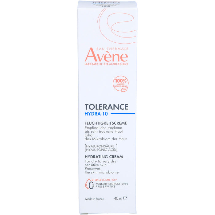 Avène Tolerance Hydra-10 Feuchtigkeitscreme für empfindliche, trockene bis sehr trockene Haut, 40 ml Creme